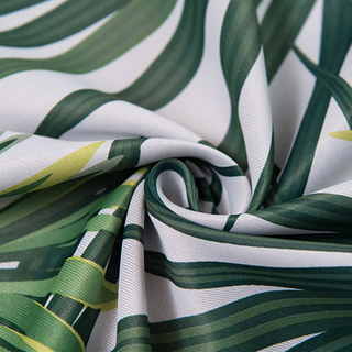 Paradise Palms Feuilles tropicales Rideau noir vert 4