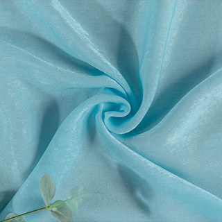Touche satinée Rideau voilé bleu bébé
