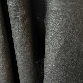 Shabby Chic Noir 100% Lin Rideaux 2