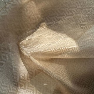 Diamants mijotants Café Géométrique Brun Voile Rideaux 6