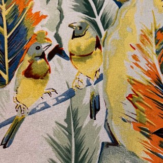 Vibrant Vista Tropical Feuilles et Oiseaux Rideau Multicolore 8