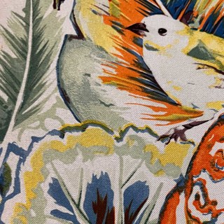 Vibrant Vista Tropical Feuilles et Oiseaux Rideau Multicolore 9