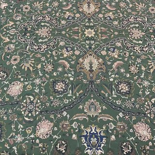 Zanjan Zen Emeraude Vert Perse Arabesque Floral Rideaux de velours 4