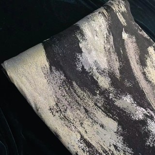 Brushwork de luxe Jacquard Gris & Argent Rideau abstrait