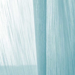 Chiffre d'eau en soie Bleu clair Chiffon Voile Rideau 2