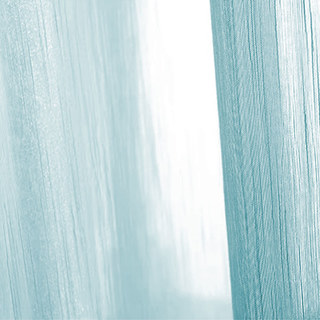 Chiffre d'eau en soie Bleu clair Chiffon Voile Rideau 3