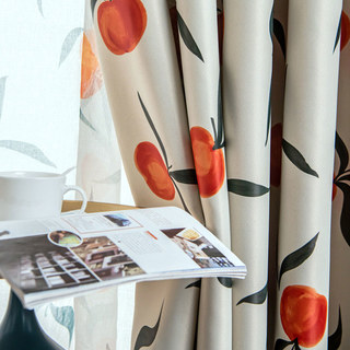 Le Rideau noir orange couleur le plus heureux 2