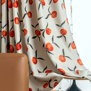 Le Rideau noir orange couleur le plus heureux 3