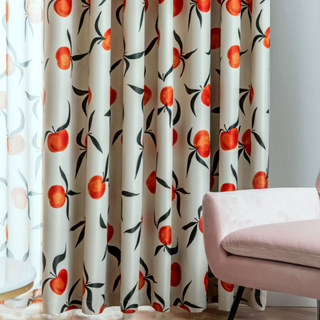 Le Rideau noir orange couleur le plus heureux 4