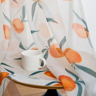 Le Rideau voile orange couleur le plus heureux