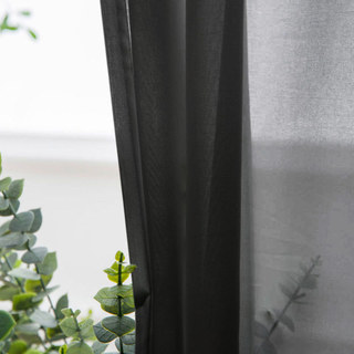 Chiffon noir doux Breeze Rideau voilé