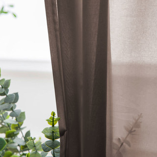 Mousseline brune douce Breeze Rideau voilé 1