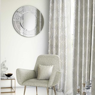 Déco Diamant Jacquard Crème géométrique Or faux rideaux en soie 1