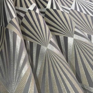 Déco Diamant Jacquard Géométrie Rideaux de soie gris Taupe 3