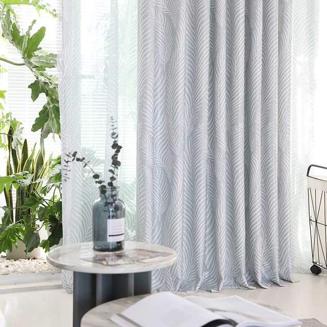 Rideaux floraux gris du frêne, dansant 1