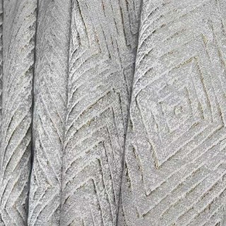 Diamond Life 3D Jacquard Gold Glittery Silver Gris Rideau géométrique 3