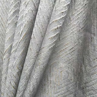 Diamond Life 3D Jacquard Gold Glittery Silver Gris Rideau géométrique 2