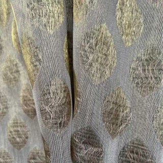 Feuille de luxe Ethereal Jacquard Gold Géométrique Dotted Voile Rideaux