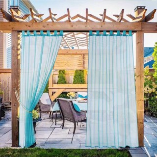 Laguna Extérieur Waterproof Turquoise Bleu Voile Rideau