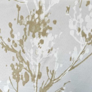 Peinture Veil Résumé Aquarelle Blanc d'Ivoire et Rideaux de Voile Floraux d'Or 3