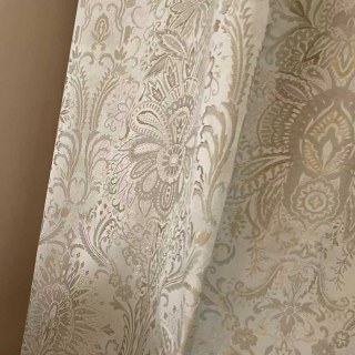 Ritz Luxe Jacquard Crème Or Damask Rideau floral 3