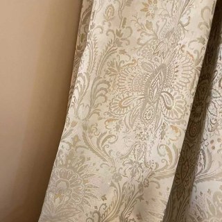 Ritz Luxe Jacquard Crème Or Damask Rideau floral 5