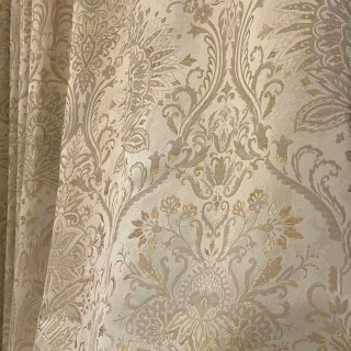 Ritz Luxe Jacquard Crème Or Damask Rideau floral 4