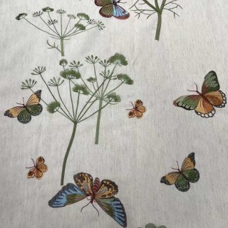Crème de jardin papillon Floral Brodé Lin Style Rideau 7