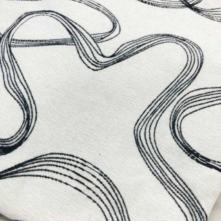 Dreamweave Black and White Abstract Line Art Rideau Chenille