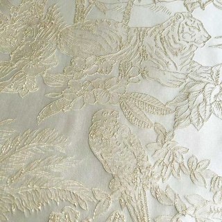 Jungle Jive Leopard et crème pour perroquet Rideaux de blackout dorés