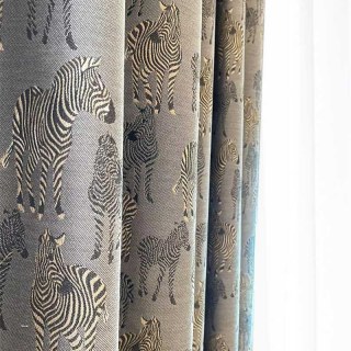 Rideau noir gris croisé Zebra