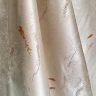 Koi Pond Luxe Jacquard Champagne Résumé Rideau en or léger 4