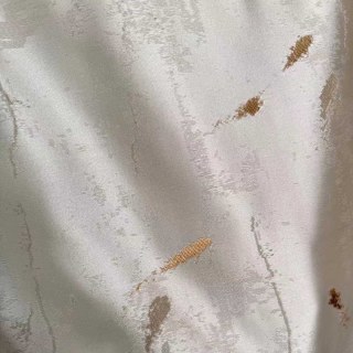 Koi Pond Luxe Jacquard Champagne Résumé Rideau en or léger 5