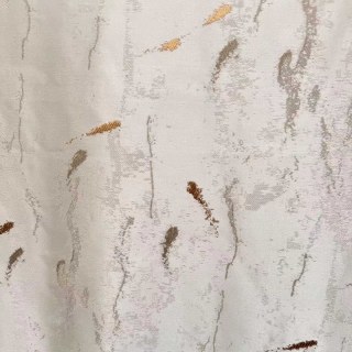 Koi Pond Luxe Jacquard Champagne Résumé Rideau en or léger 7
