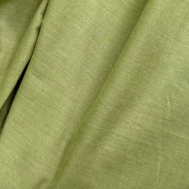 Cotton Club Pure Cotton Olive Green Heavy Semi Sheer Voile Rideau 1