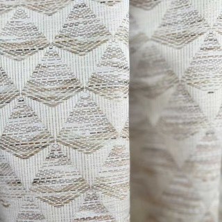 Diamant Mirage Jacquard Crème Rideaux géométriques sable 3