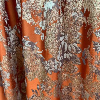 Floral Reverie Jacquard Terracotta Rideaux orange 3