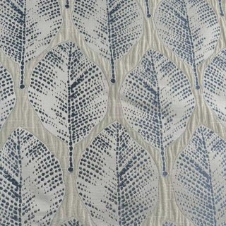 Feuille danse luxe Jacquard crème et bleu rideau floral 6