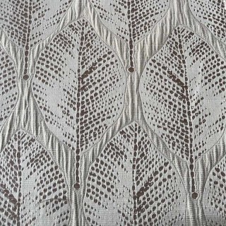 Feuille danse de luxe Jacquard crème et brun rideau floral