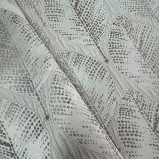 Feuille danse de luxe Jacquard crème et brun rideau floral 2
