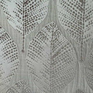 Feuille danse de luxe Jacquard crème et brun rideau floral 3