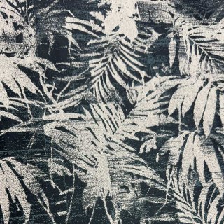 Palmes de minuit Encre noire Bleu Tropical Rideaux Floraux 3