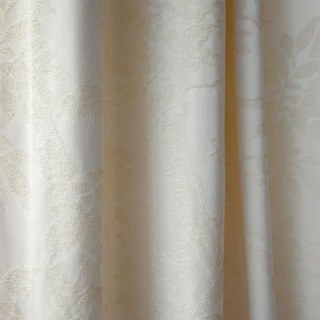 Mandarin Garden Chinoiserie Rideau floral de la crème Chenille 4