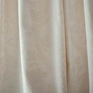 Mandarin Garden Chinoiserie Rideau floral de la crème Chenille 5