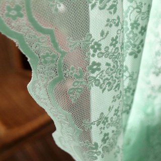 Rideaux de dentelle Posey Pastel vert Rideaux de filet
