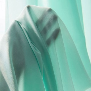 Satiné Touch Turquoise Vert Voile Rideau
