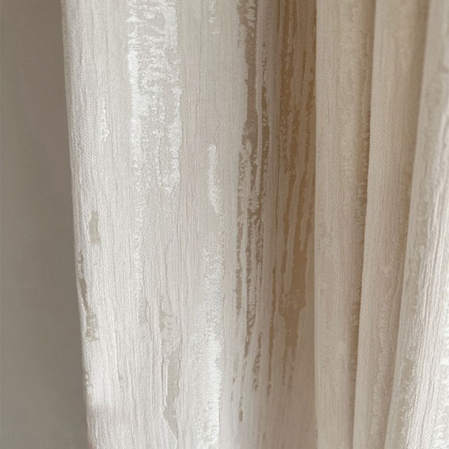 Silken Dune Off blanc texturé Chenille Rideau à crème 1