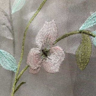 Fancy Pansy Organza brodé Rideau voilé 4