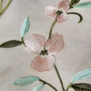 Fancy Pansy Organza brodé Rideau voilé 5