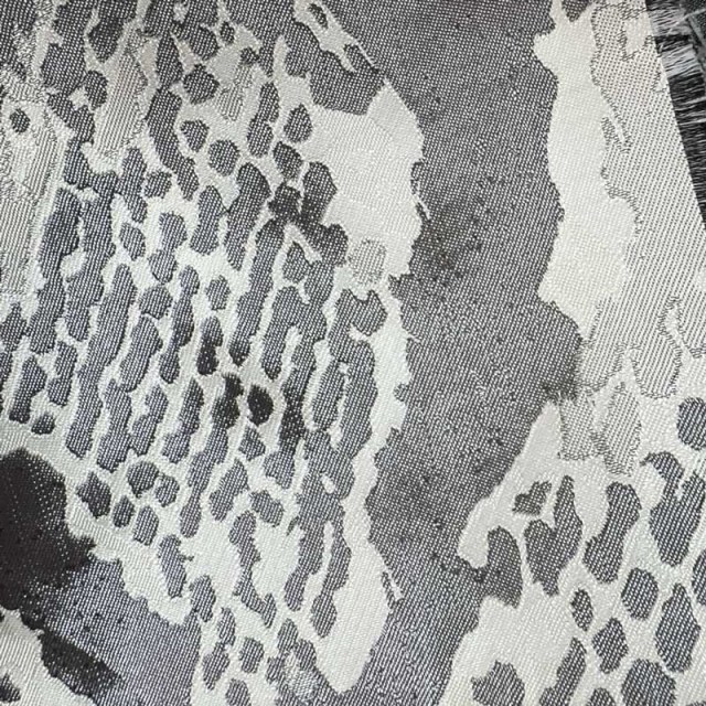 Serpent métallisé Jacquard Silver Grey Animal Print Rideaux 1